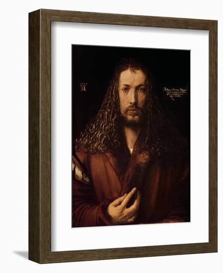 Self Portrait at the Age of Twenty-Eight, 1500-Albrecht Dürer-Framed Giclee Print