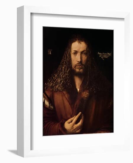 Self Portrait at the Age of Twenty-Eight, 1500-Albrecht Dürer-Framed Giclee Print