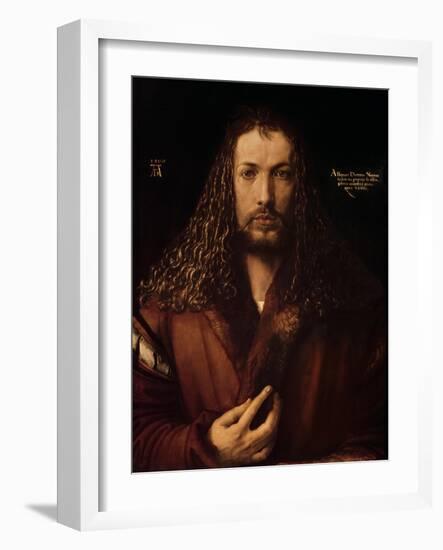 Self Portrait at the Age of Twenty-Eight, 1500-Albrecht Dürer-Framed Giclee Print