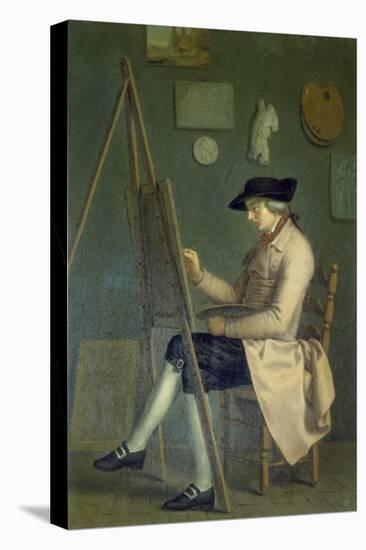 Self-Portrait at the Easel, 1785-Johann Heinrich Wilhelm Tischbein-Stretched Canvas