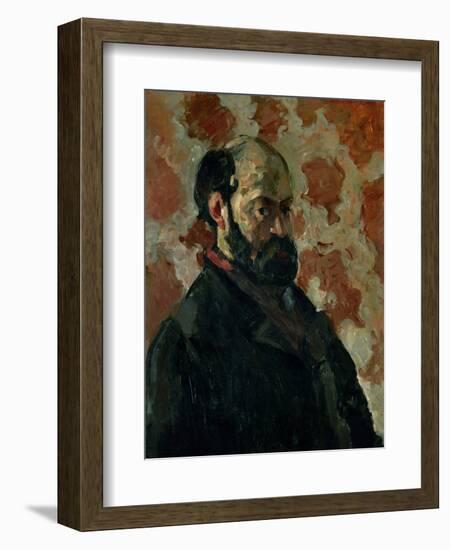 Self-Portrait Before a Pink Background, circa 1875-Paul Cézanne-Framed Giclee Print