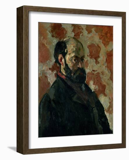 Self-Portrait Before a Pink Background, circa 1875-Paul Cézanne-Framed Giclee Print