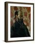 Self-Portrait Before a Pink Background, circa 1875-Paul Cézanne-Framed Giclee Print