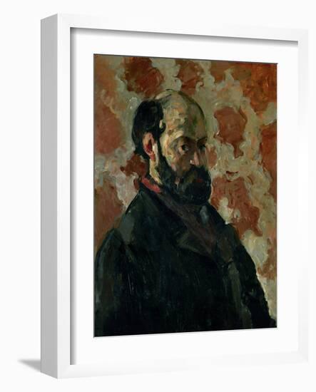 Self-Portrait Before a Pink Background, circa 1875-Paul Cézanne-Framed Giclee Print