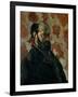 Self-Portrait Before a Pink Background, circa 1875-Paul Cézanne-Framed Giclee Print