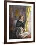 Self Portrait by a Window, 1991 (Oil on Board)-Anthea Durose-Framed Giclee Print