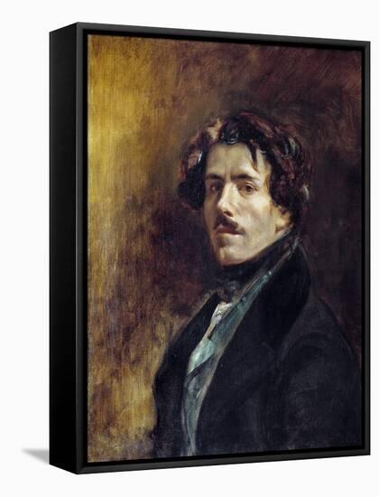 Self-Portrait by Eugene Delacroix-null-Framed Stretched Canvas