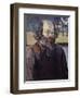 Self-Portrait - by Paul Cezanne-null-Framed Giclee Print