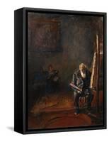 Self-Portrait by the Easel, 1912-14-Christian Krohg-Framed Stretched Canvas