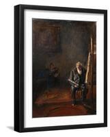 Self-Portrait by the Easel, 1912-14-Christian Krohg-Framed Giclee Print