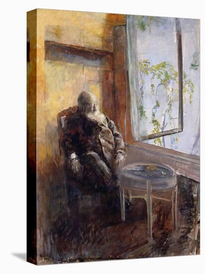 Self-Portrait by the Window-Christian Krohg-Stretched Canvas