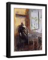 Self-Portrait by the Window-Christian Krohg-Framed Giclee Print