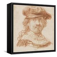 Self-Portrait, C.1637 (Red Chalk)-Rembrandt van Rijn-Framed Stretched Canvas