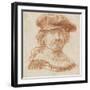 Self-Portrait, C.1637 (Red Chalk)-Rembrandt van Rijn-Framed Giclee Print