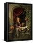 Self Portrait, c.1665-Gerrit or Gerard Dou-Framed Stretched Canvas