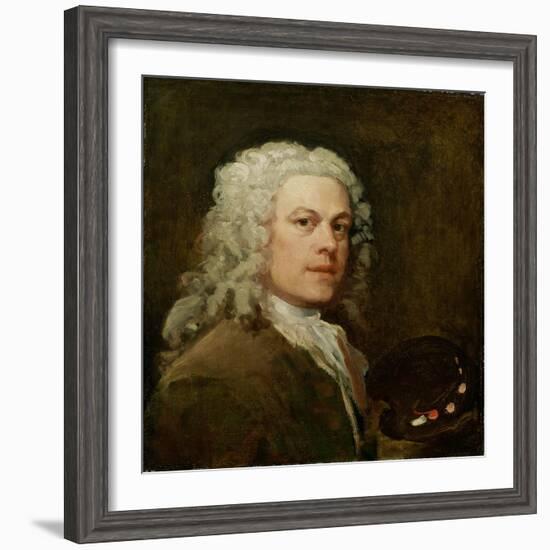 Self Portrait, c.1735-40-William Hogarth-Framed Giclee Print