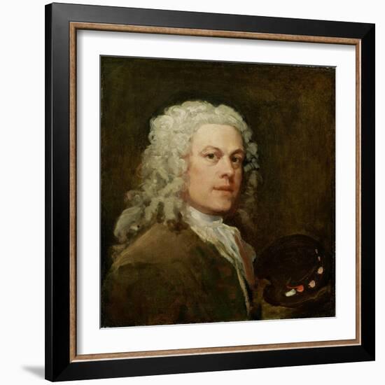 Self Portrait, c.1735-40-William Hogarth-Framed Giclee Print