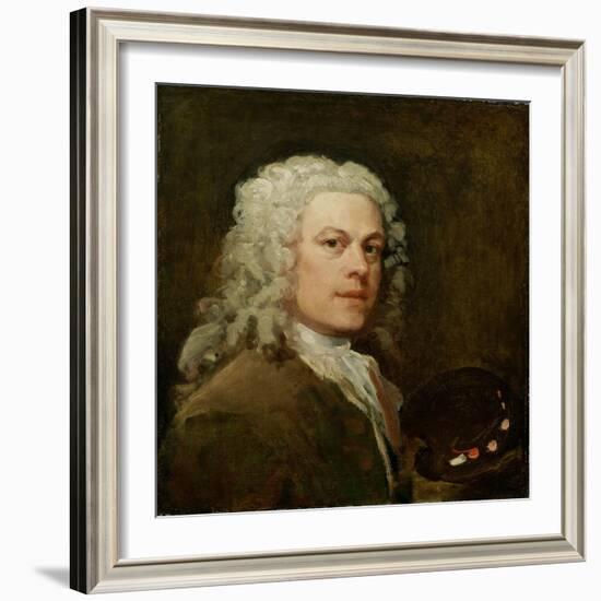 Self Portrait, c.1735-40-William Hogarth-Framed Giclee Print