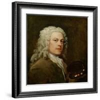 Self Portrait, c.1735-40-William Hogarth-Framed Giclee Print