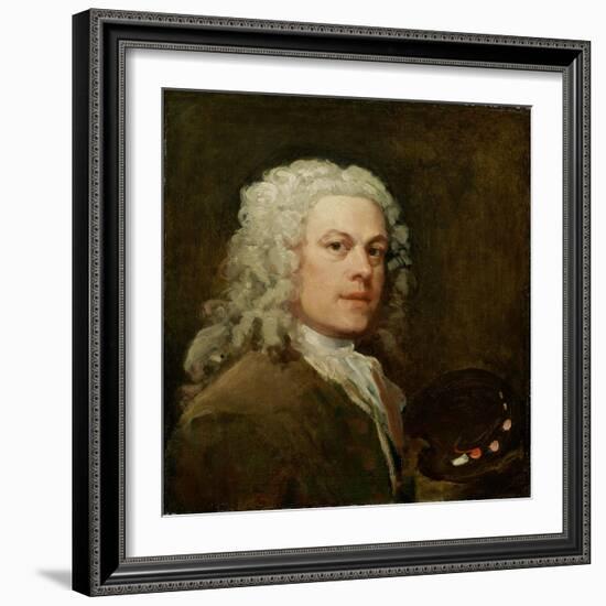 Self Portrait, c.1735-40-William Hogarth-Framed Giclee Print