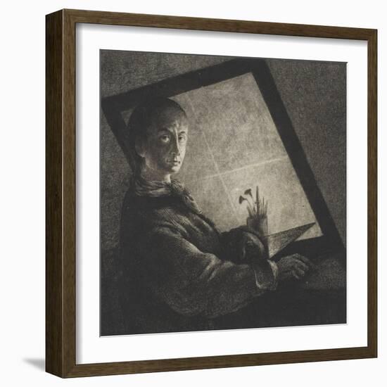 Self Portrait, C.1778-Jean Pierre Norblin-Framed Giclee Print