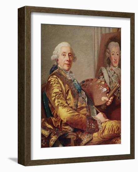 Self Portrait, C.1790 (Oil on Canvas)-Alexander Roslin-Framed Giclee Print