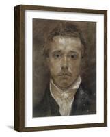 Self-Portrait, C.1824 (Black Chalk, Heightened with White, on Buff Paper)-Samuel Palmer-Framed Giclee Print