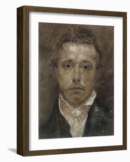 Self-Portrait, C.1824 (Black Chalk, Heightened with White, on Buff Paper)-Samuel Palmer-Framed Giclee Print