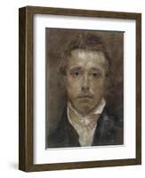 Self-Portrait, C.1824 (Black Chalk, Heightened with White, on Buff Paper)-Samuel Palmer-Framed Giclee Print