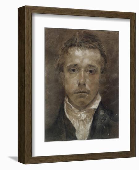Self-Portrait, C.1824 (Black Chalk, Heightened with White, on Buff Paper)-Samuel Palmer-Framed Giclee Print