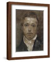 Self-Portrait, C.1824 (Black Chalk, Heightened with White, on Buff Paper)-Samuel Palmer-Framed Giclee Print