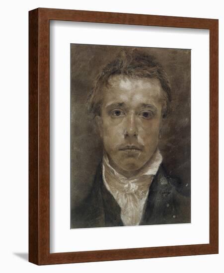 Self-Portrait, C.1824 (Black Chalk, Heightened with White, on Buff Paper)-Samuel Palmer-Framed Giclee Print