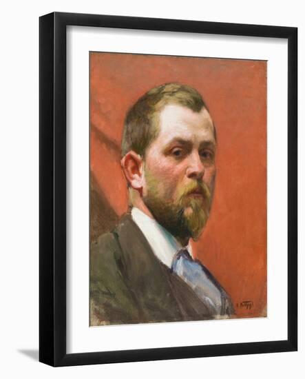 Self Portrait, C. 1890 (Oil on Canvas)-Edward Henry Potthast-Framed Giclee Print