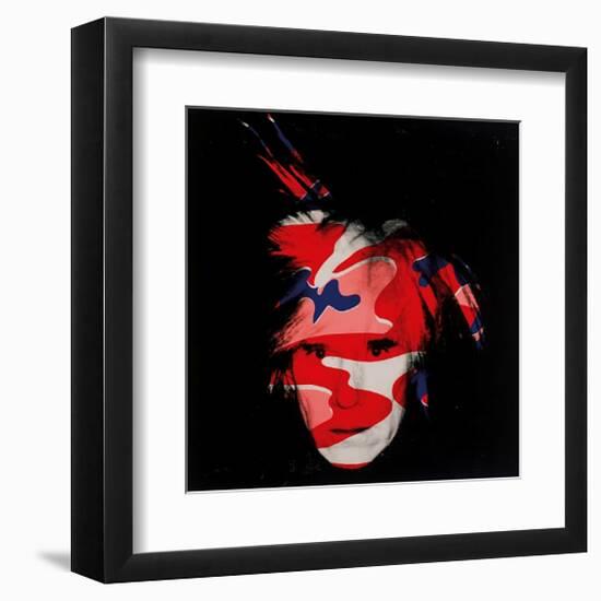 Self-Portrait, c.1986 (red, white and blue camo)-Andy Warhol-Framed Giclee Print