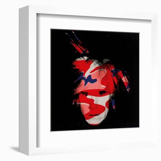 Self-Portrait, c.1986 (red, white and blue camo)-Andy Warhol-Framed Giclee Print