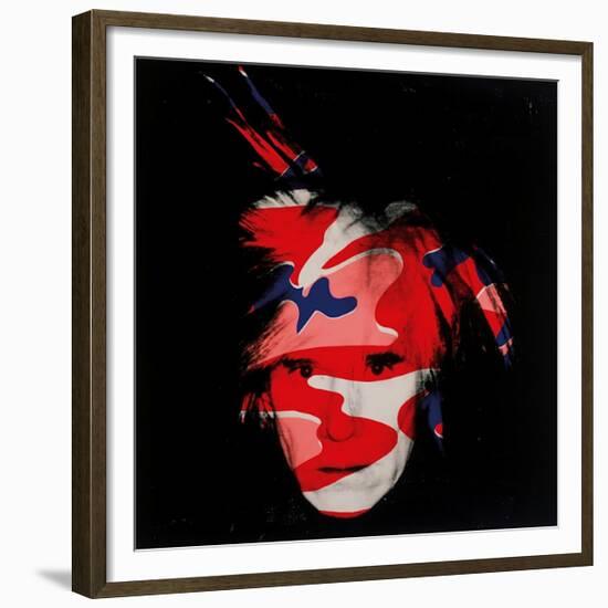 Self-Portrait, c.1986 (red, white and blue camo)-Andy Warhol-Framed Giclee Print