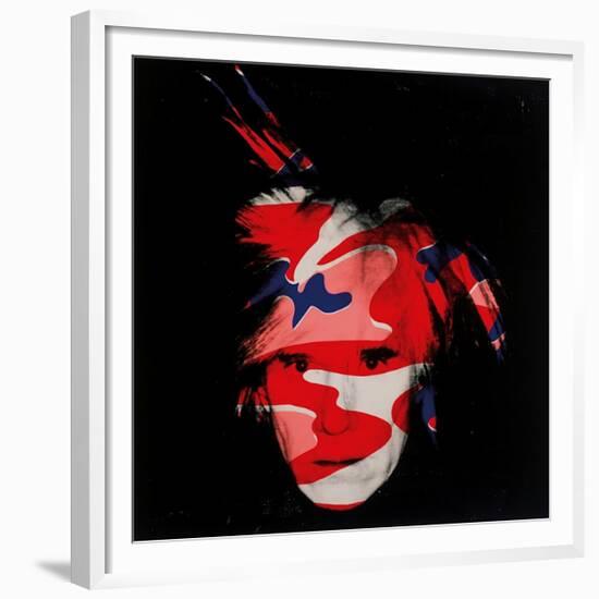 Self-Portrait, c.1986 (red, white and blue camo)-Andy Warhol-Framed Giclee Print