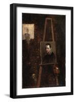 Self-Portrait, C1604-Annibale Carracci-Framed Giclee Print