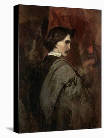 Self-Portrait, C1854-C1858-Anselm Feuerbach-Stretched Canvas