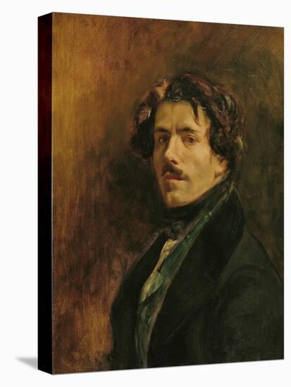 Self Portrait, circa 1837-Eugene Delacroix-Stretched Canvas