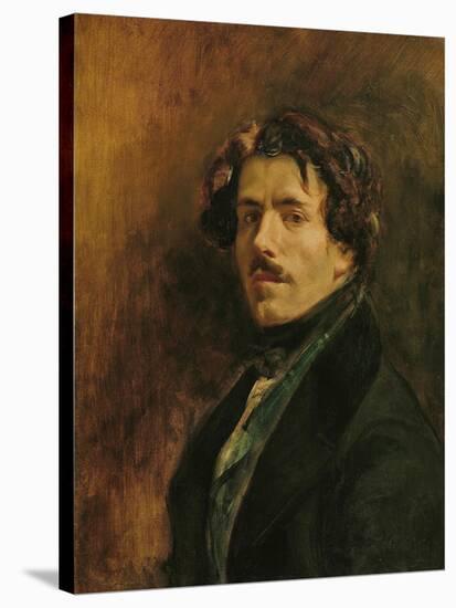 Self Portrait, circa 1837-Eugene Delacroix-Stretched Canvas