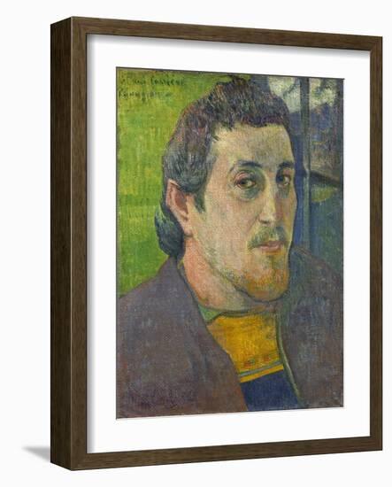 Self Portrait Dedicated to Carriere, 1888-1889-Paul Gauguin-Framed Giclee Print