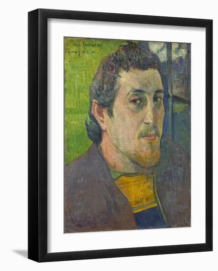 Self Portrait Dedicated to Carriere, 1888-1889-Paul Gauguin-Framed Giclee Print