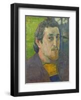 Self-Portrait Dedicated to Carriere, 1888-89-Paul Gauguin-Framed Art Print