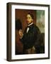 Self-Portrait: Degas Lifting His Hat-Edgar Degas-Framed Giclee Print