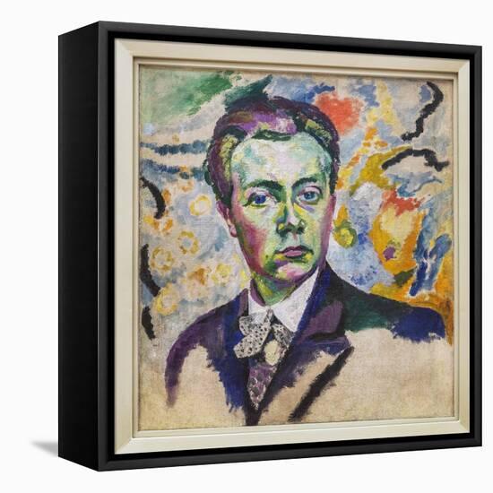 Self-Portrait - Delaunay Robert (1885-1941) - Winter 1905-1906 - Height: 0.54 M - Length: 0.46 M --Robert Delaunay-Framed Stretched Canvas