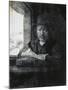 Self-Portrait Drawing by a Window, 1648-Rembrandt van Rijn-Mounted Giclee Print