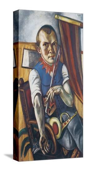 Self-Portrait Dressed as a Clown-Max Beckmann-Stretched Canvas