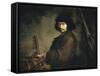 Self-Portrait Dressed as Warrior-Salvator Rosa-Framed Stretched Canvas