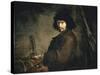 Self-Portrait Dressed as Warrior-Salvator Rosa-Stretched Canvas